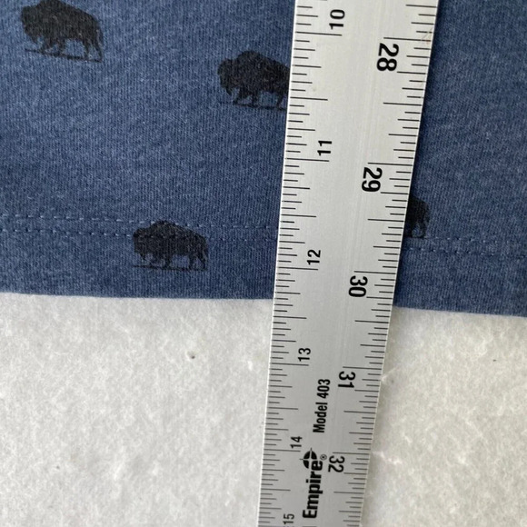 Eddie Bauer T Shirt Mens M Blue Black Animal Print Crew Neck Short Sleeve - Picture 5 of 9